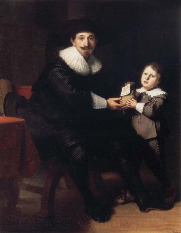 REMBRANDT Harmenszoon van Rijn Jean Pellicorne and His Son Casper France oil painting art